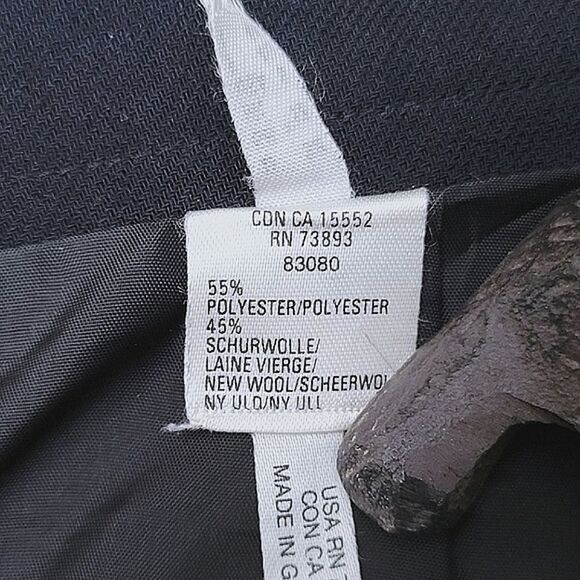 Vtg black wool blend gathered side split maxi skirt - Picture 7 of 10